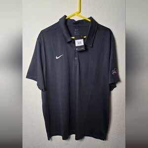 New Nike Polo Black Shirt Men XXL   3 Button Texas Bowl